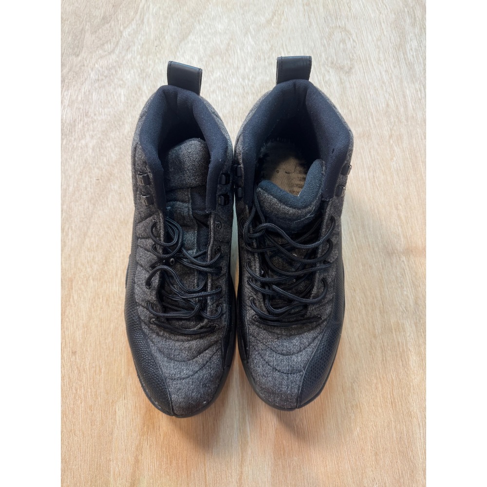 Air Jordan 12 Retro Wool Dark Grey Black Sneakers 852627-003 Mens Size 10